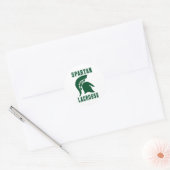 Rond Sticker Spartan Mascot de crosse (Enveloppe)