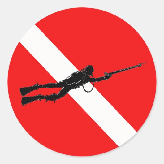 Rond Sticker Spearpêcheur (Devant)