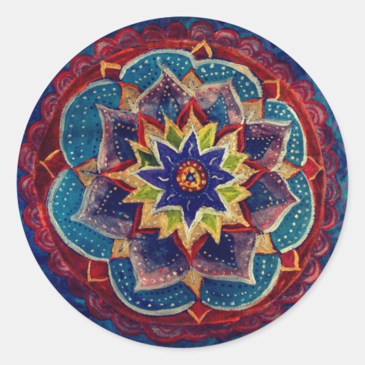 Rond Sticker spécial Mandala Art (Devant)