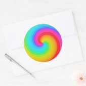 Rond Sticker Spiral Rainbow de Hope (Enveloppe)