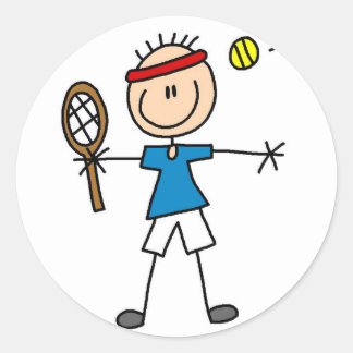 Rond Sticker Sport Tennis