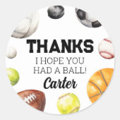 Rond Sticker sportif Favoriser (Devant)