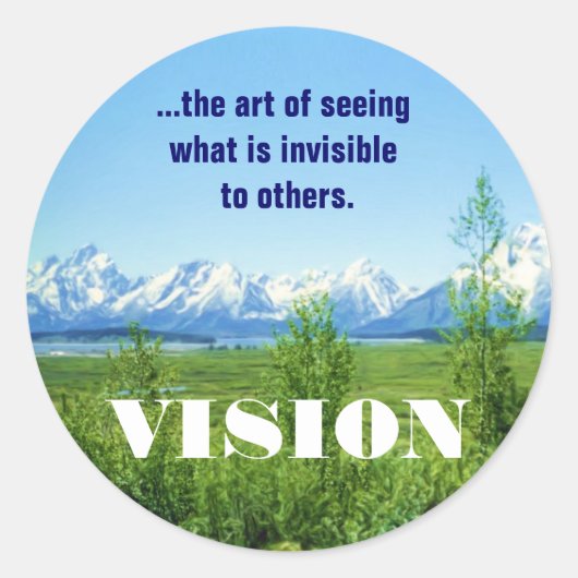 Rond sticker Spring Tetons VISION (Devant)