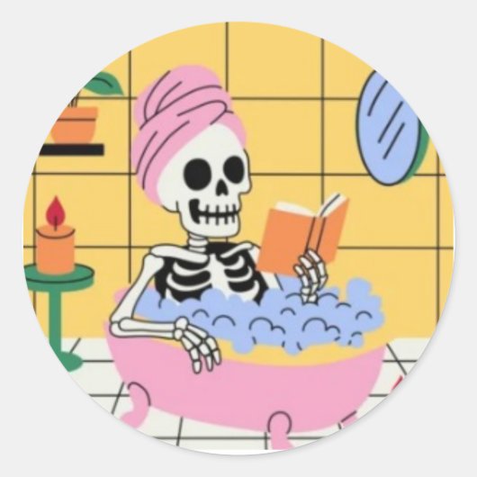 Rond Sticker squelette (Devant)