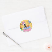 Rond Sticker squelette (Enveloppe)