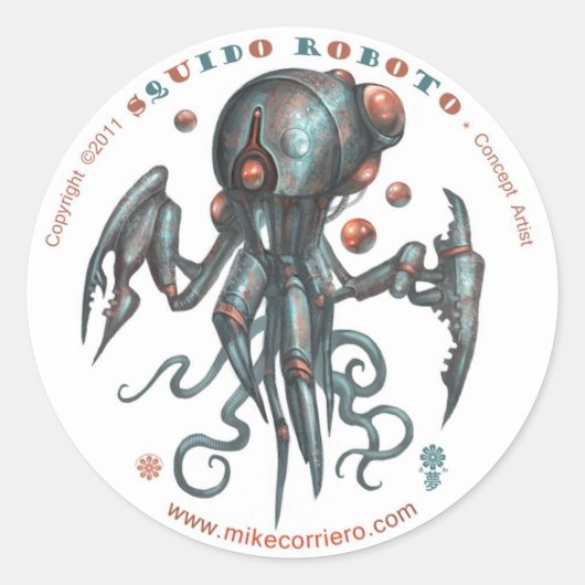 Rond Sticker Squidobot-O (Devant)