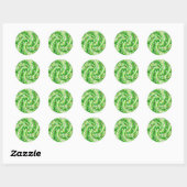 Rond Sticker Star de Noël (Feuille)