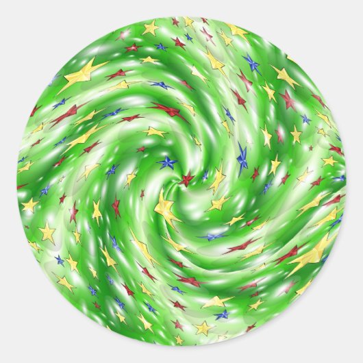 Rond Sticker Star de Noël (Devant)