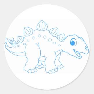 Rond Sticker Stegosaurus
