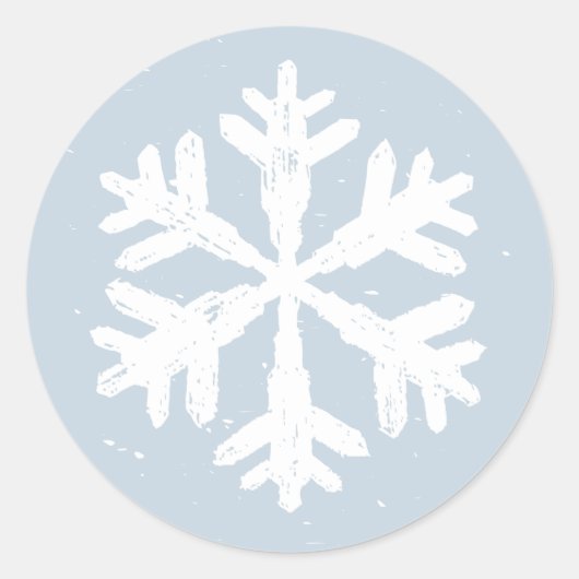 Rond Sticker Sticker Snowflake vintage (Devant)