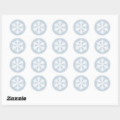 Rond Sticker Sticker Snowflake vintage (Feuille)