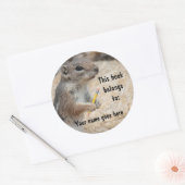 Rond Sticker Sticker Squirrel Writer (Enveloppe)