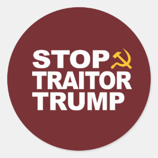 Rond Sticker "Stop Traitor Trump"