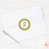 Rond Sticker Sucre de canne de Noël (Enveloppe)