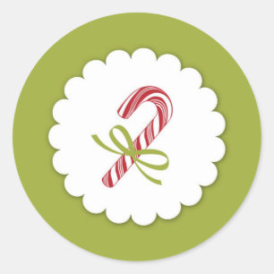 Rond Sticker Sucre de canne de Noël