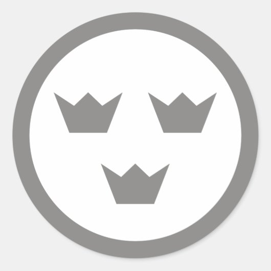 Rond Sticker suédois pour VI bas (Devant)