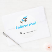 Rond Sticker Suivez-moi (Enveloppe)