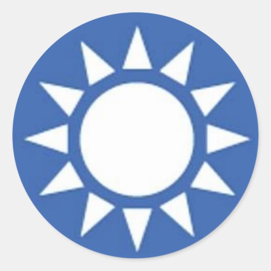 Rond Sticker Sun blanc (Devant)