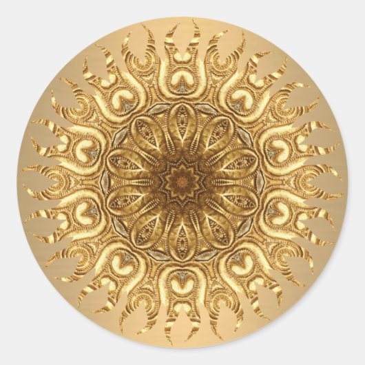 Rond Sticker Sun d'or (Devant)