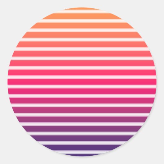 Rond Sticker Sun Synthwave Style des années 80 (Devant)