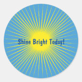 Rond Sticker Sunburst Jaune (Devant)