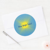 Rond Sticker Sunburst Jaune (Enveloppe)