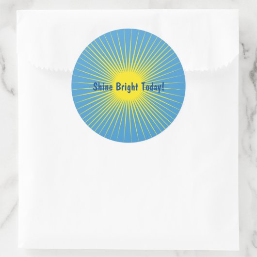 Rond Sticker Sunburst Jaune (Sac)