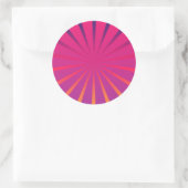 Rond Sticker Sunburst Retro - Conception Super et funky (Sac)