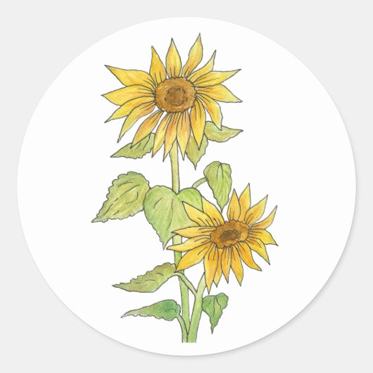 Rond Sticker Sunflower (Devant)