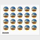 Rond Sticker Sunset (Feuille)