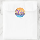 Rond Sticker Sunset Aloha (Sac)