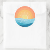 Rond Sticker Sunset Beach (Sac)