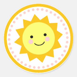 Rond Sticker Sunshine - Points