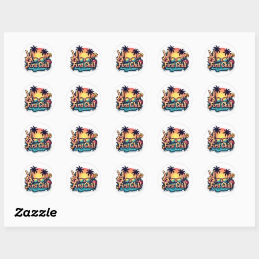 Rond Sticker Super dernier Bell First Chill (Feuille)