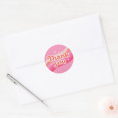 Rond Sticker Super Merci Retro 1970 (Enveloppe)