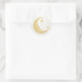 Rond Sticker sur la Lune - Or (Sac)