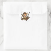 Rond Sticker Swashbuckler Corgi - Épée & Style (Sac)
