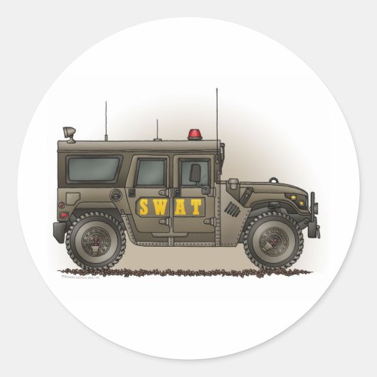 Rond Sticker SWAT Team Hummer (Devant)