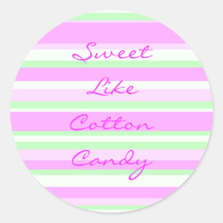Rond Sticker Sweet Like Cotton Candy