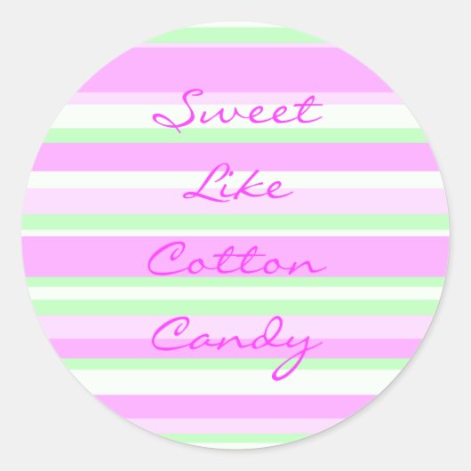 Rond Sticker Sweet Like Cotton Candy (Devant)