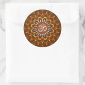 Rond Sticker Symbole Batik Sun Om (Aum) (Sac)