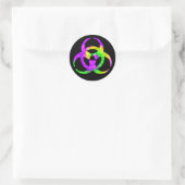 Rond Sticker Symbole Biodanger Spiral Acide (Sac)