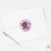 Rond Sticker Symbole d'amour chinois (Enveloppe)