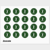 Rond Sticker Symbole de Golf (Feuille)