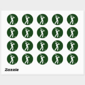 Rond Sticker Symbole de Golf (Feuille)