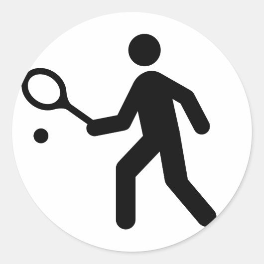 Rond Sticker Symbole de Tennis (Devant)