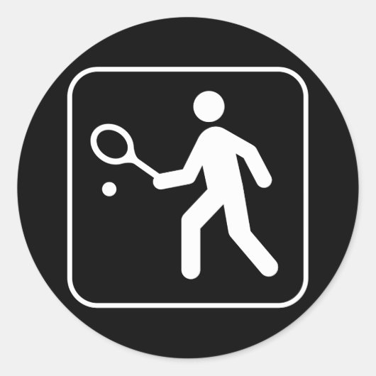 Rond Sticker Symbole de Tennis (Devant)