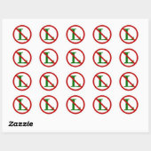 Rond Sticker Symbole Noel (Feuille)