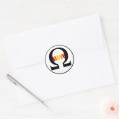 Rond Sticker Symbole Ohm (Enveloppe)