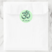 Rond Sticker Symbole Om Shanti (Sac)